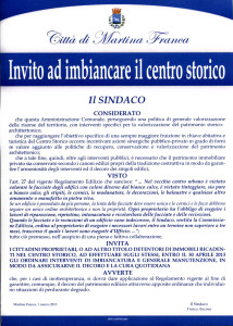 avviso imbiancatura