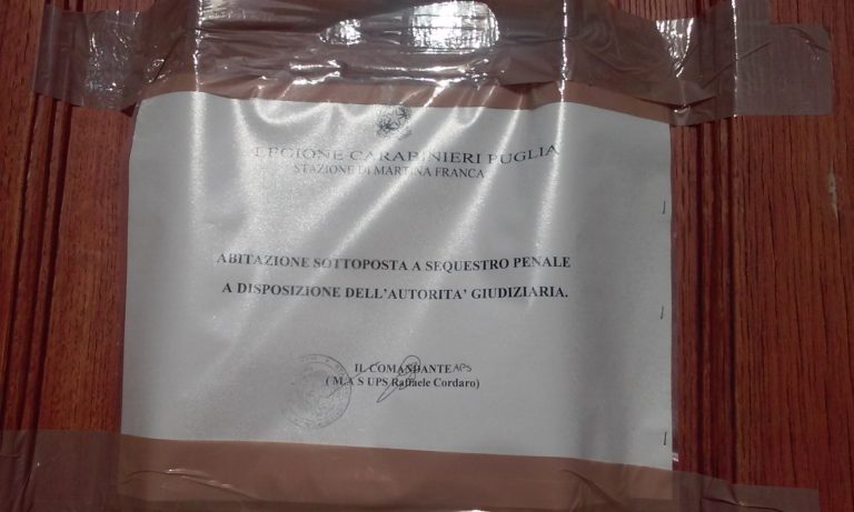 abitazione sottoposta a sequestro