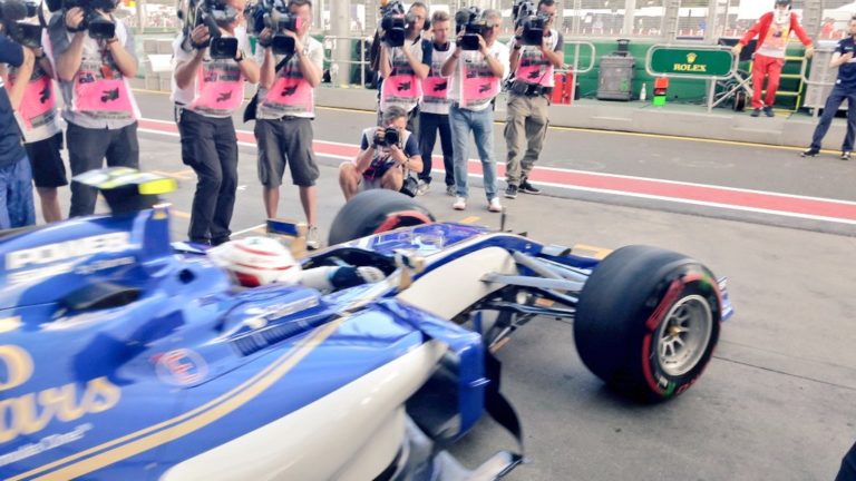 Antonio Giovinazzi prima della partenza