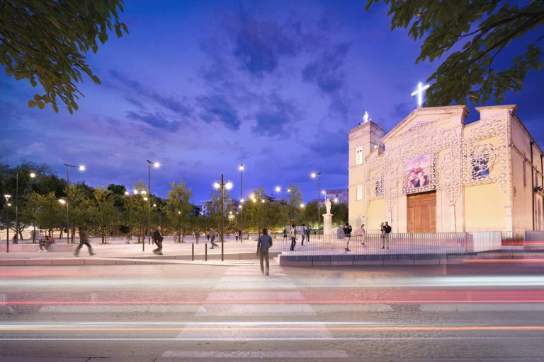 nuova piazza zona madonna della sanità rendering
