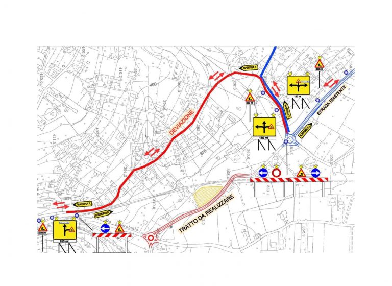 sp 58 tratto lavori e deviazioni