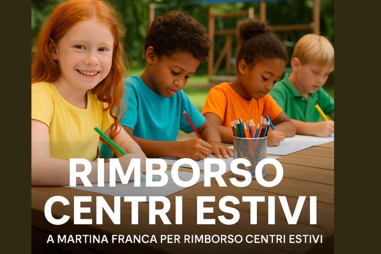 Bambini durante attività in centri estivi a Martina Franca per rimborso centri estivi 2025