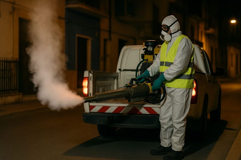 intervento di disinfestazione nel centro abitato di Martina Franca