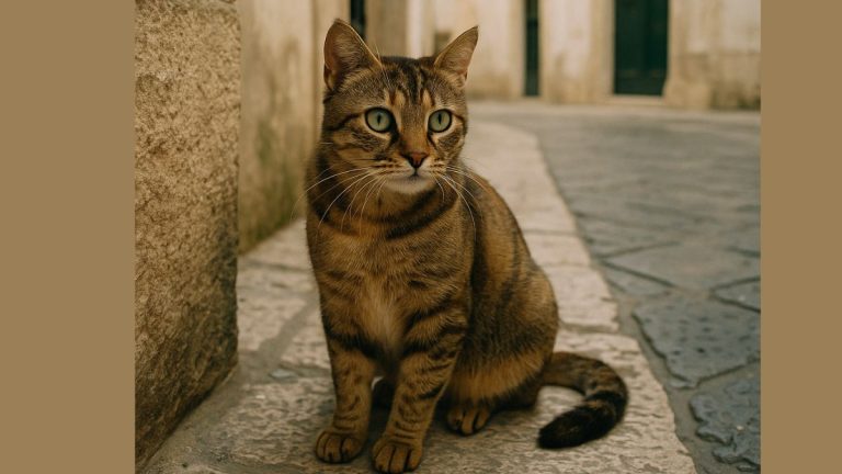 Gatto randagio a Martina Franca durante attività di monitoraggio e prevenzione del randagismo