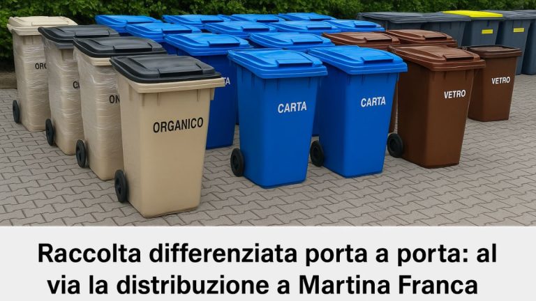 Attrezzature per raccolta differenziata porta a porta a Martina Franca