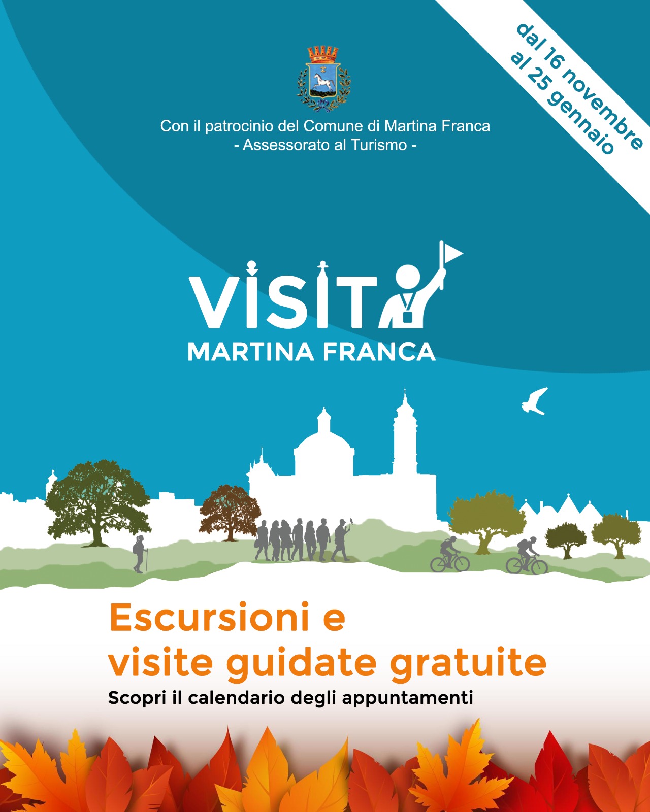 Partecipanti alle passeggiate turistiche a Martina Franca tra natura e cultura