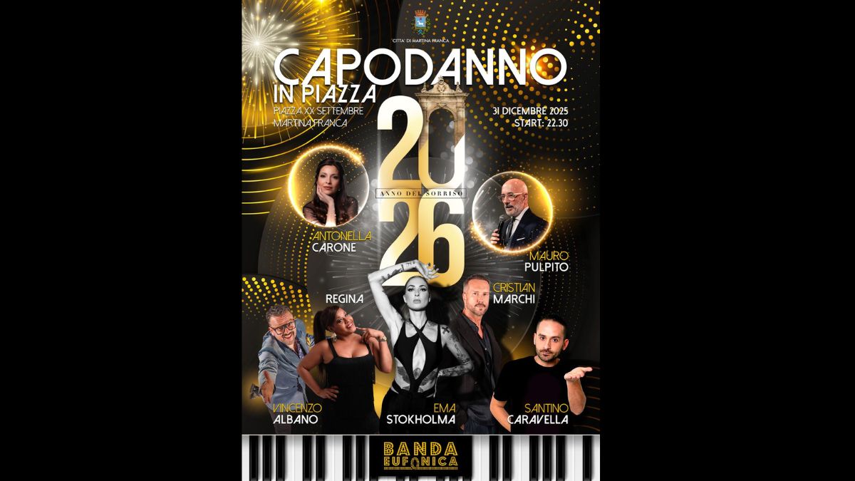 Eventi culturali in Puglia a Martina Franca durante il Capodanno in piazza XX Settembre
