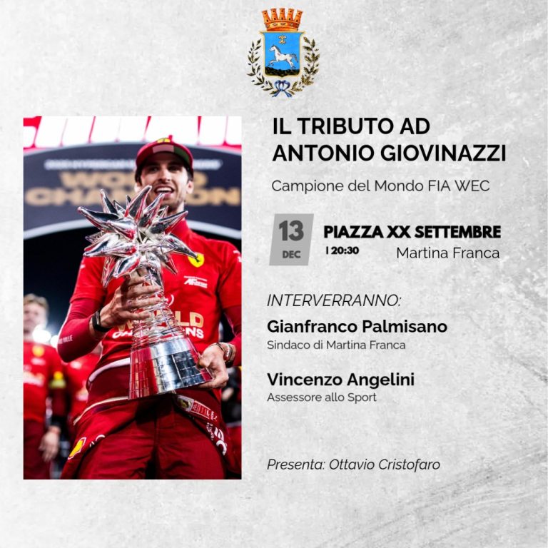 Martina celebra Antonio Giovinazzi