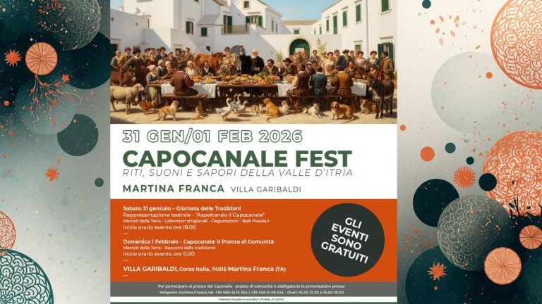 Capocanale Fest, Martina Franca, Valle d’Itria, Villa Garibaldi, tradizioni popolari, Slow Food, artigianato locale, danze folkloristiche, teatro, prodotti tipici
