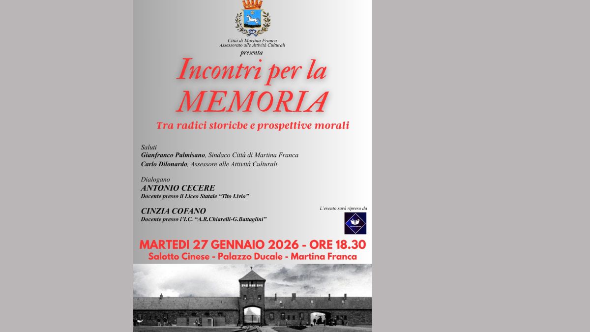 Palazzo Ducale a Martina Franca per Incontri per la Memoria