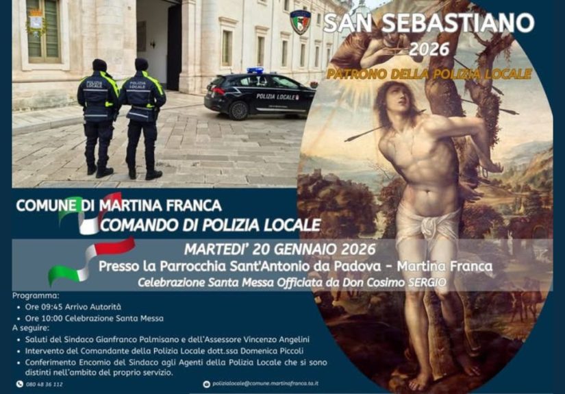 San Sebastiano Polizia Locale Martina Franca, celebrazione del 20 gennaio