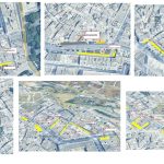 alcune delle strisce di parcheggio lungo l’extramurale per la nuova disciplina dei parcheggi residenti centro storico