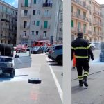 Intervento dei Vigili del Fuoco per auto in avaria