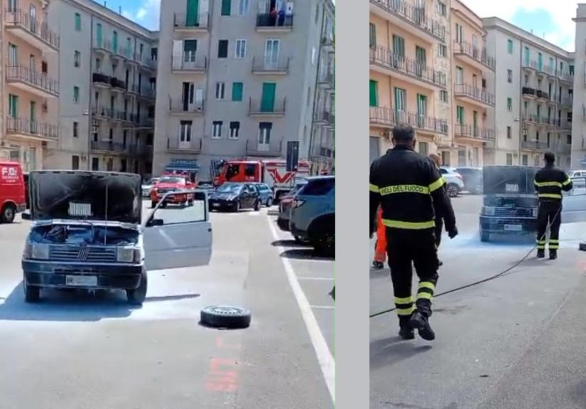 Intervento dei Vigili del Fuoco per auto in avaria