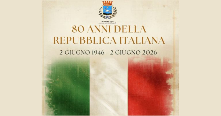 Martina Franca celebra gli 80 anni della Repubblica in Piazza XX Settembre