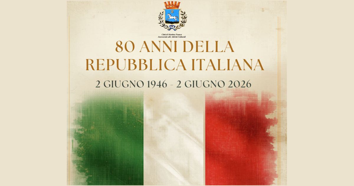 Martina Franca celebra gli 80 anni della Repubblica in Piazza XX Settembre