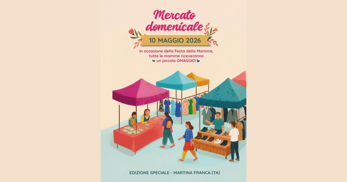 Mercato straordinario a Martina Franca per la Festa della Mamma