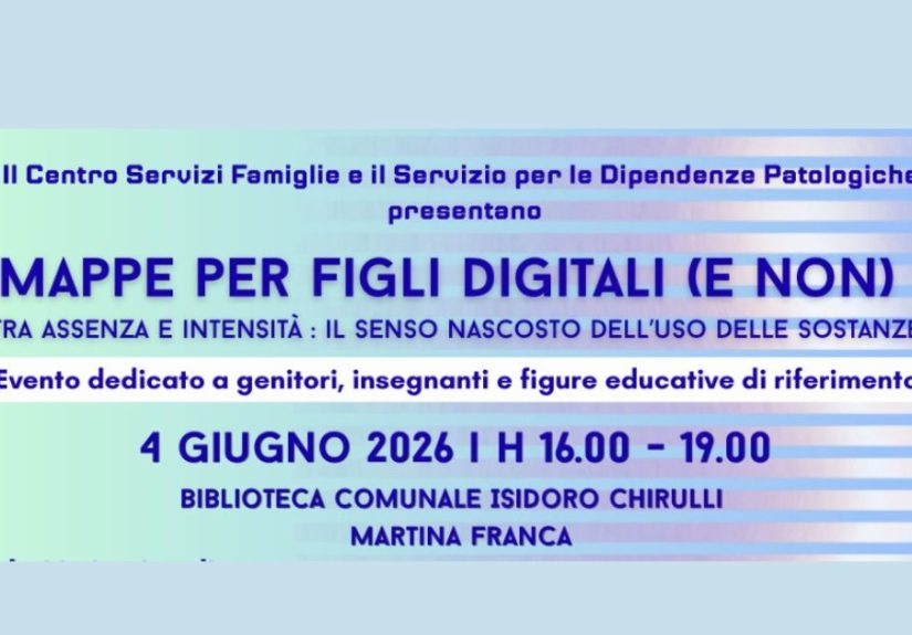 Adolescenti e dipendenze, incontro con esperti a Martina Franca