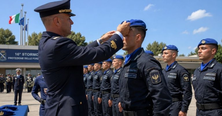 Cerimonia Baschi Blu al 16° Stormo di Martina Franca